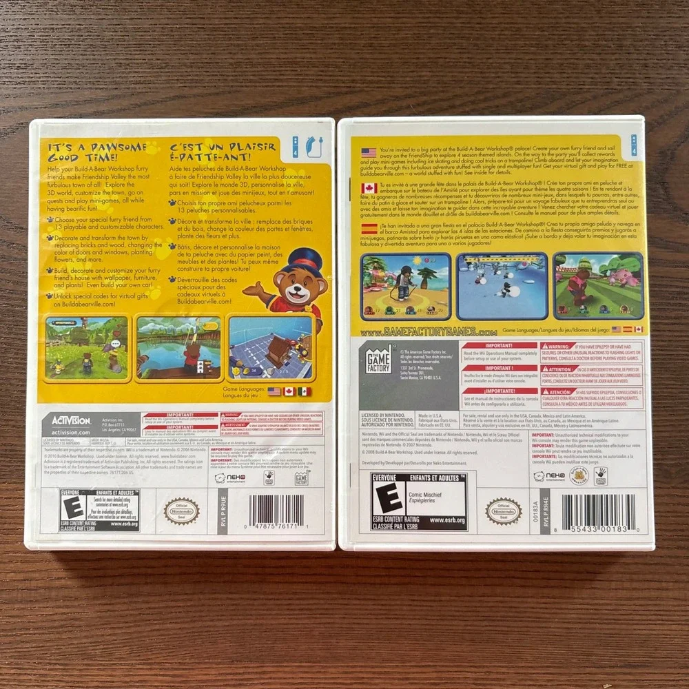 Build-A-Bear Workshop‎ Friendship Valley & A Friend Fur All Seasons Nintendo Wii